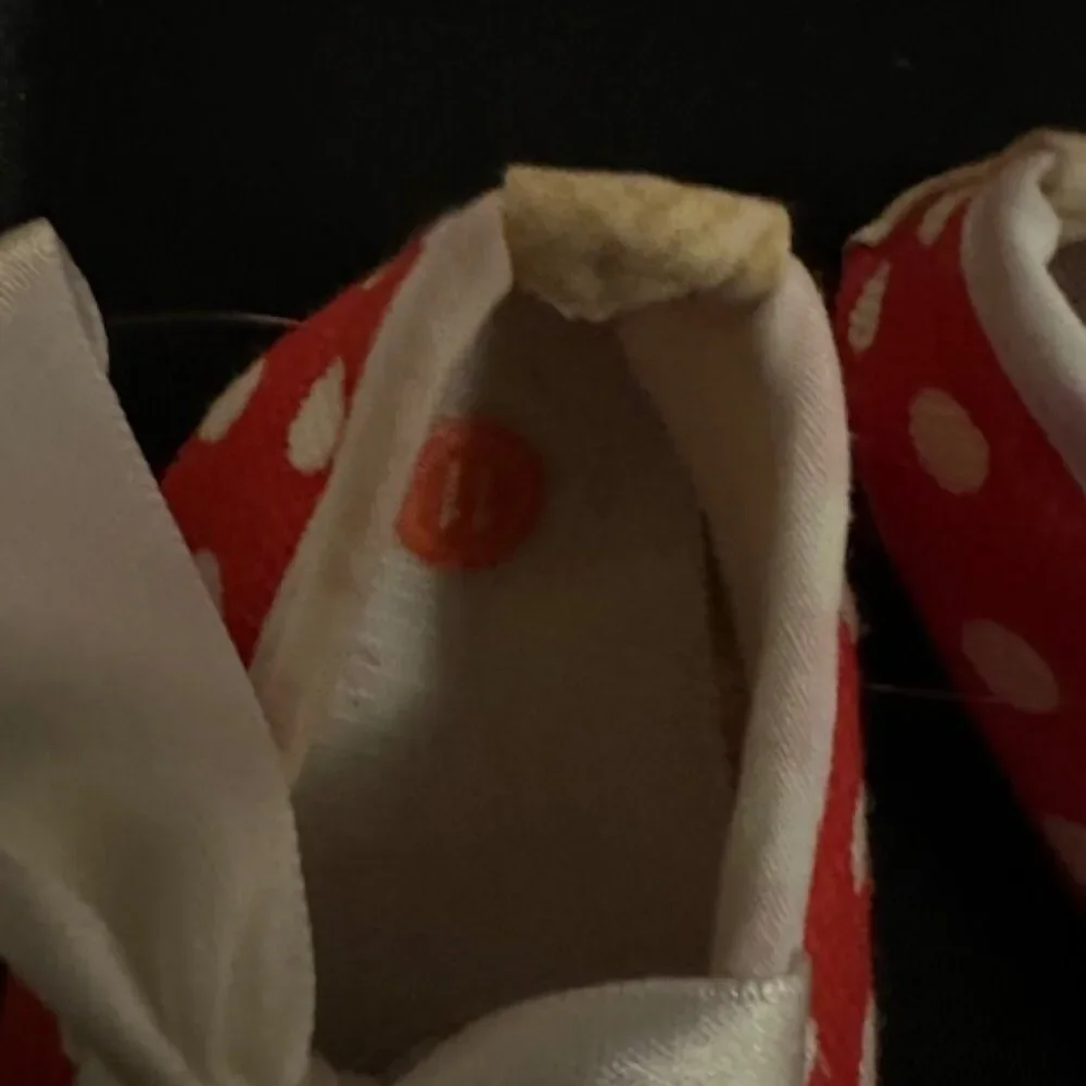 Red & White Polka Dot Infant Soft Crib Shoes  7328  NWT Boutique